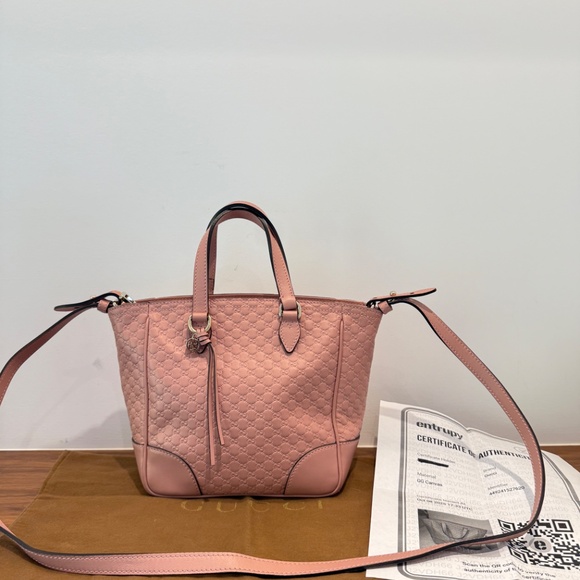 Microguccissima Small Bree Tote in soft pink - Picture 8 of 15